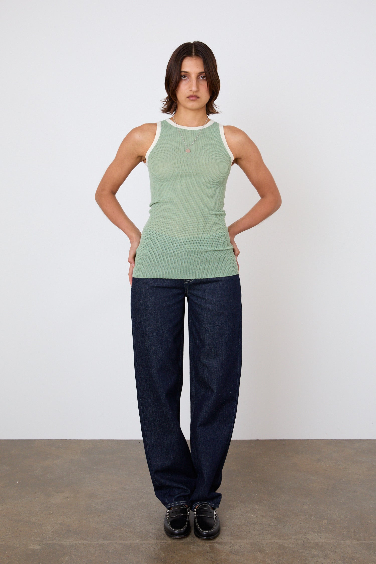 The Elise Knit Vest, Apple