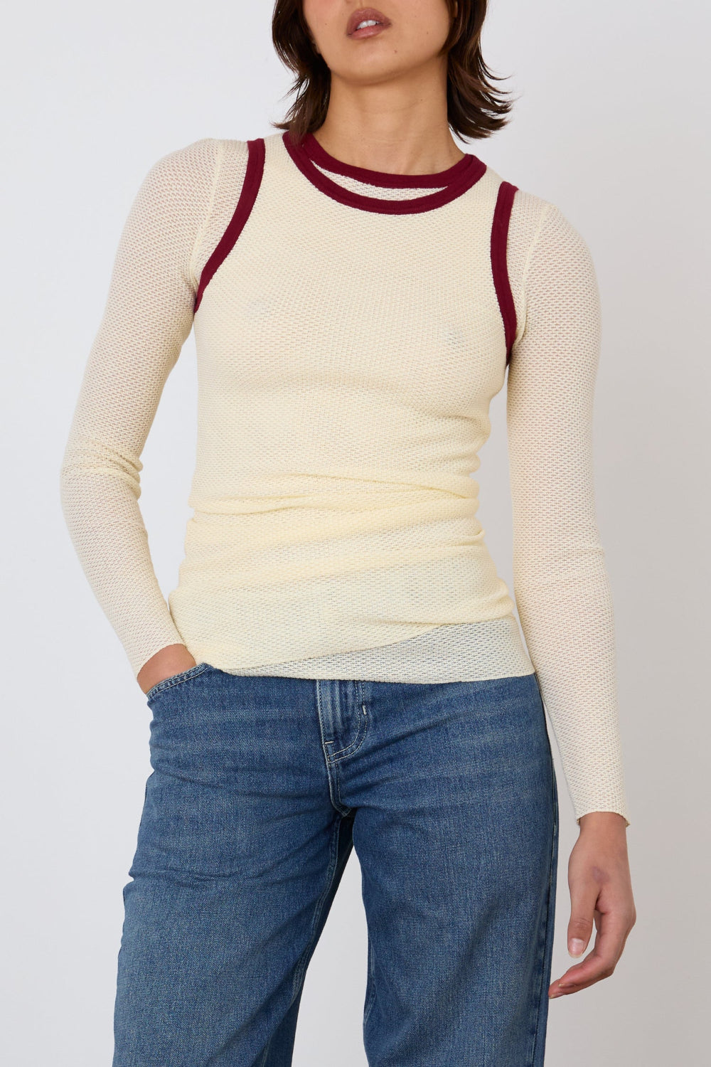 The Elise Knit Vest, Vanilla