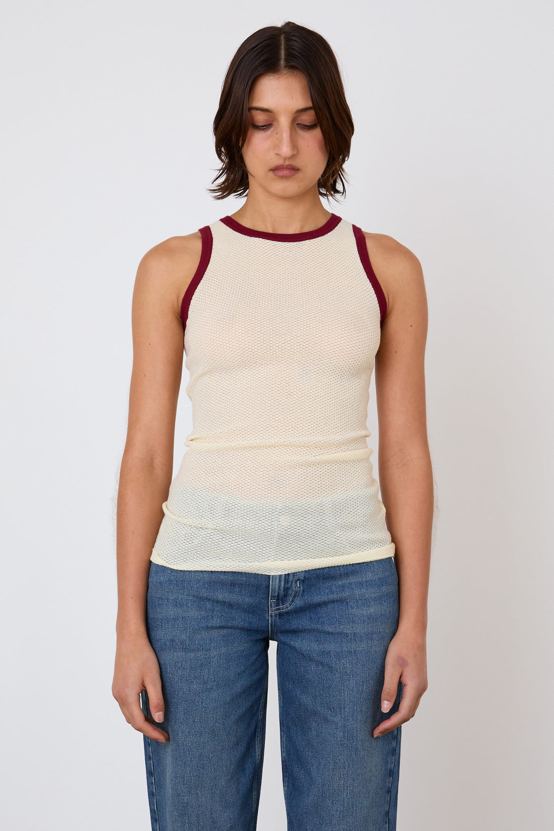 The Elise Knit Vest, Vanilla