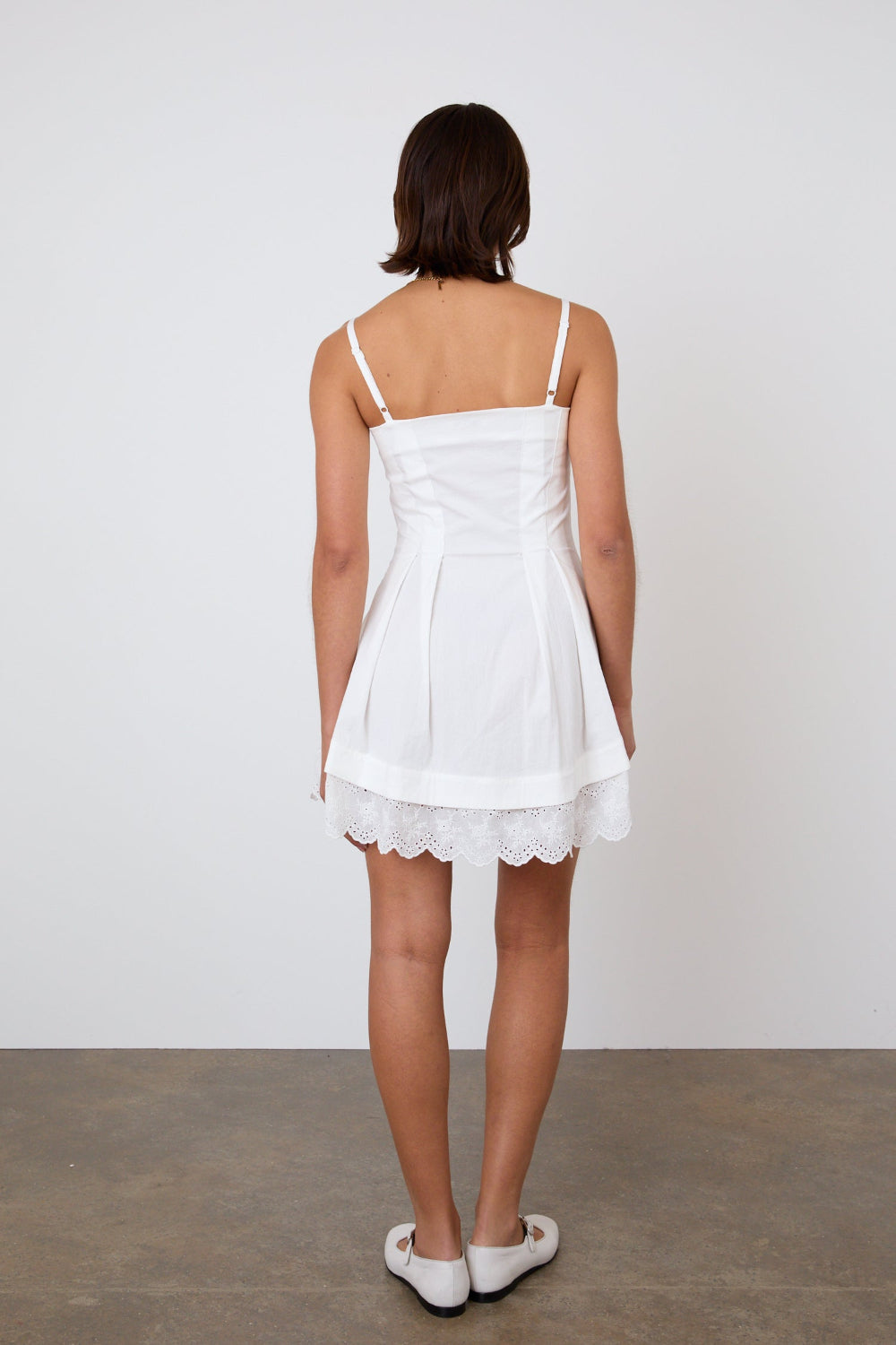 The Renee Mini Dress, Porcelain