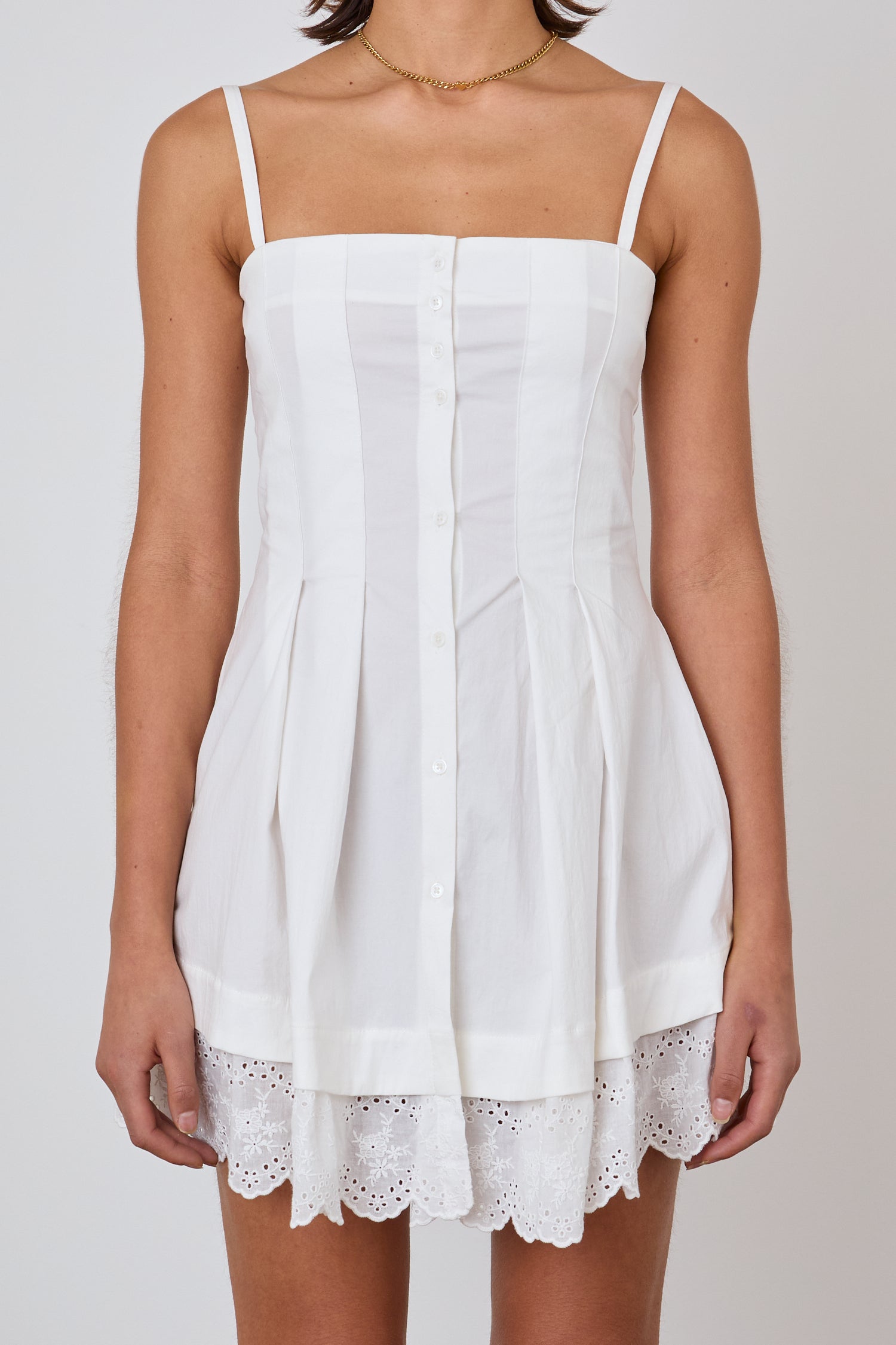 The Renee Mini Dress, Porcelain