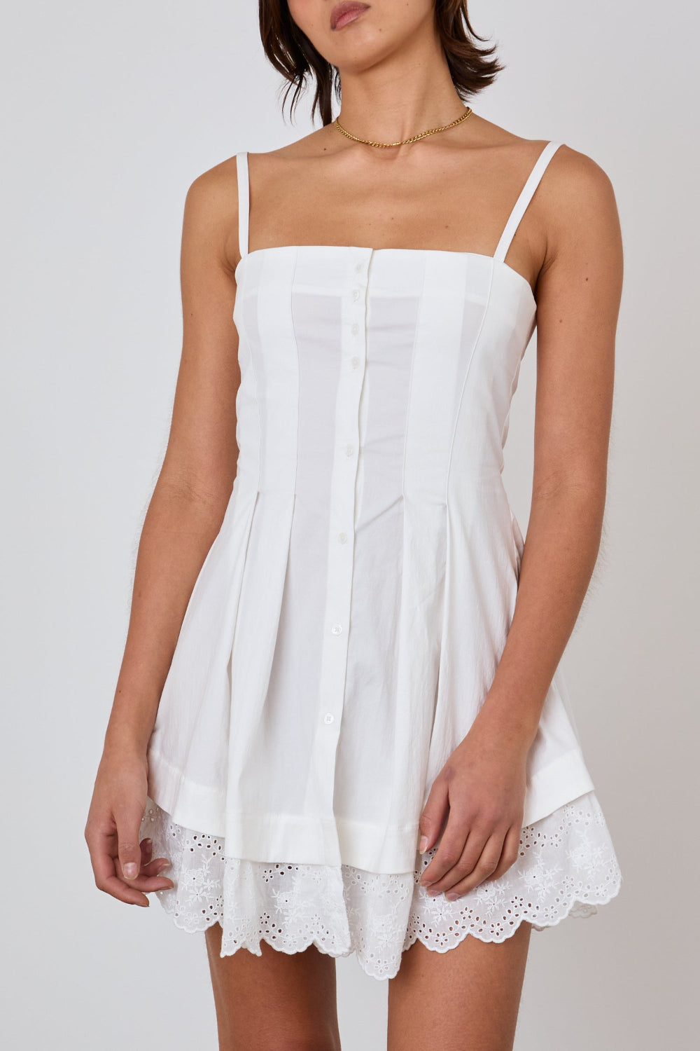 The Renee Mini Dress, Porcelain