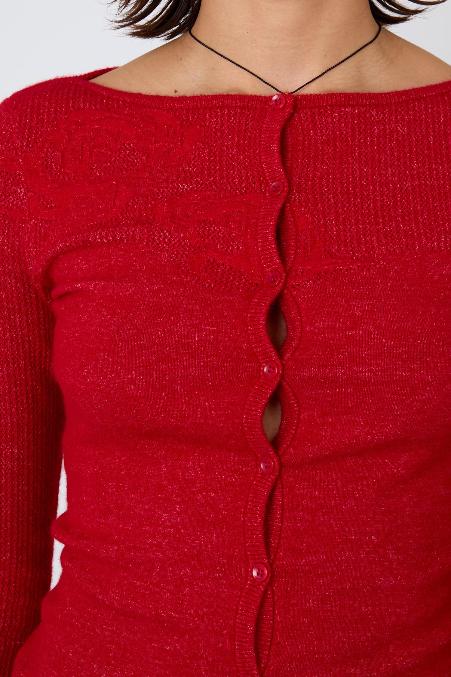 The Claudine Knit Cardigan, Tomato