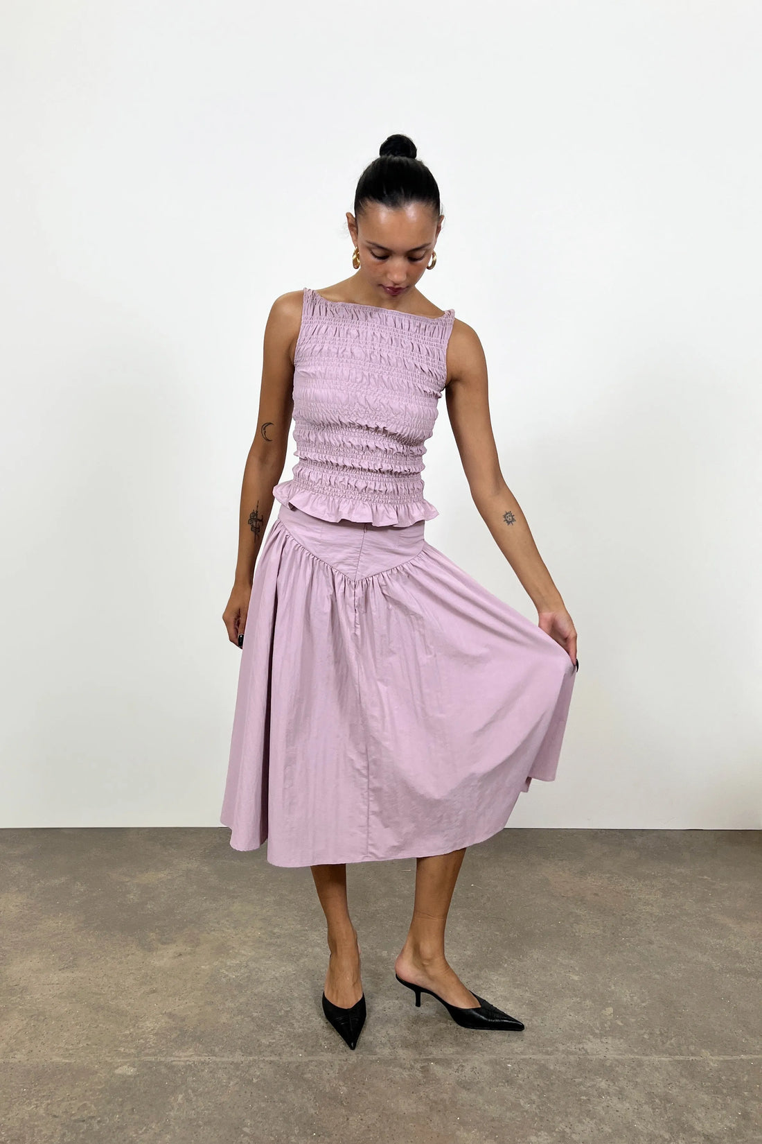 The Deba Midi Skirt, Rose