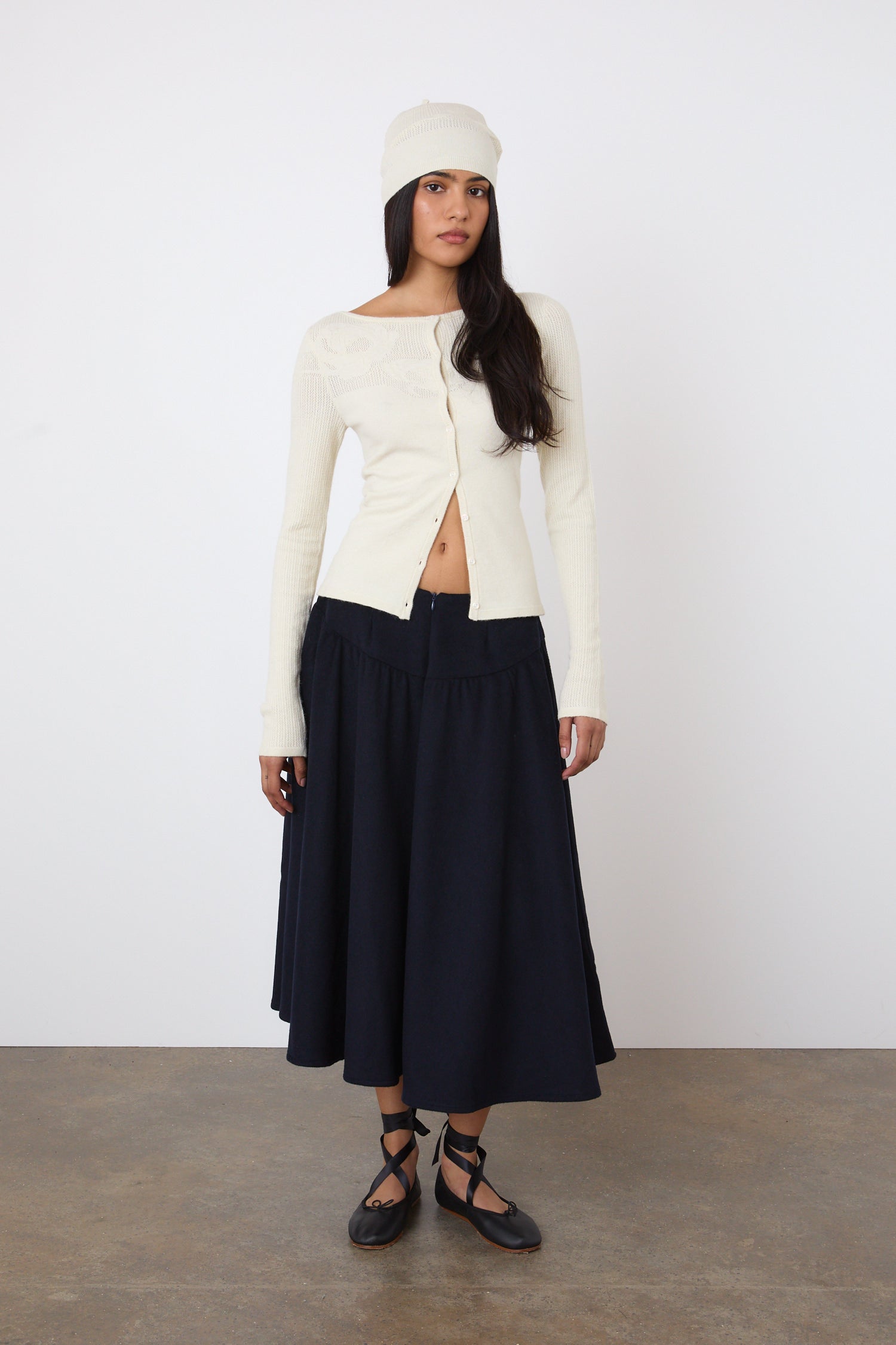 The Claudine Knit Cardigan, Pearl