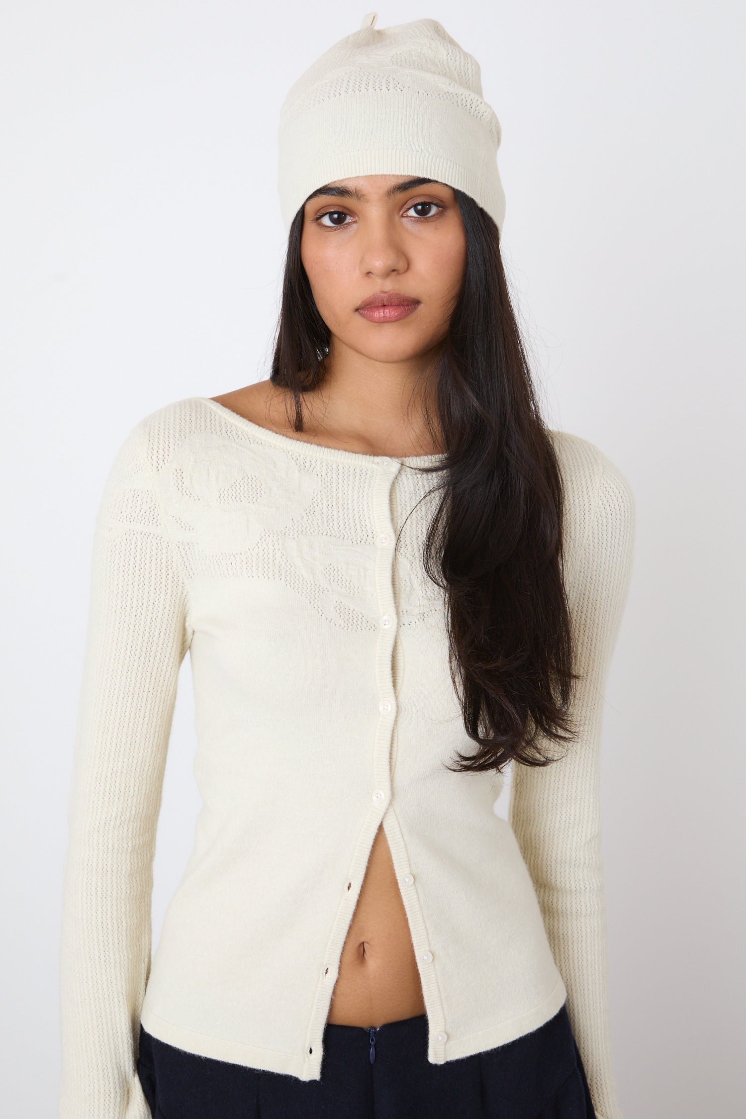 The Claudine Knit Cardigan, Pearl