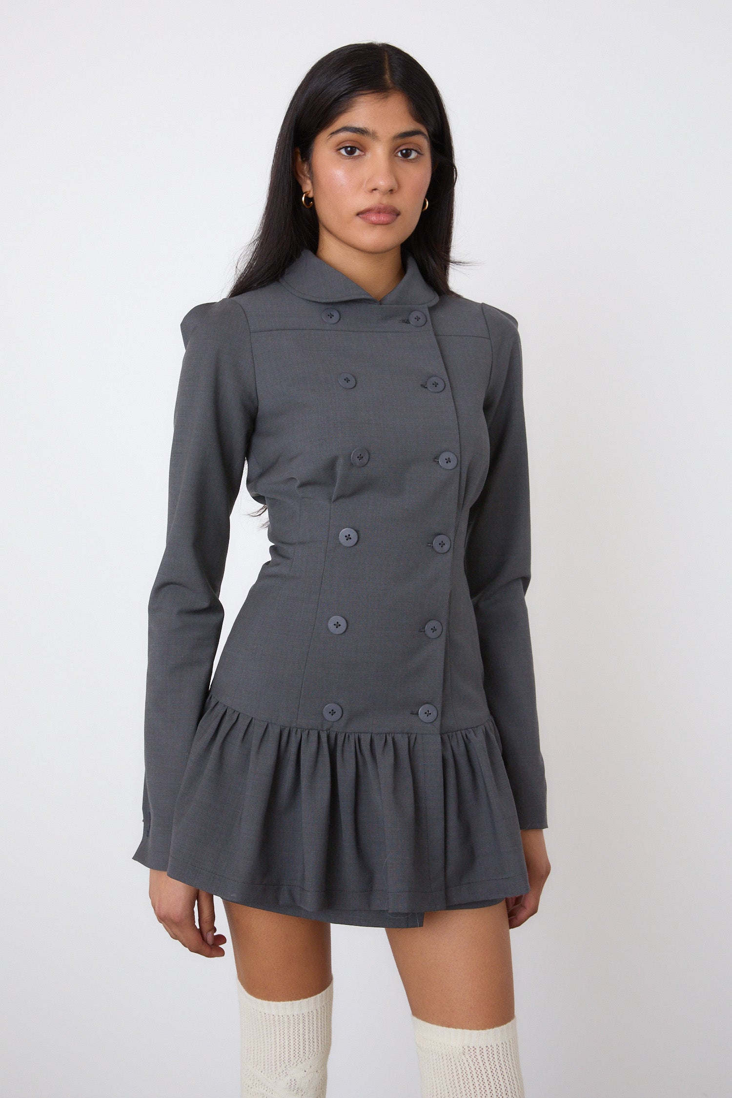 The Romy Dress, Grey Flint