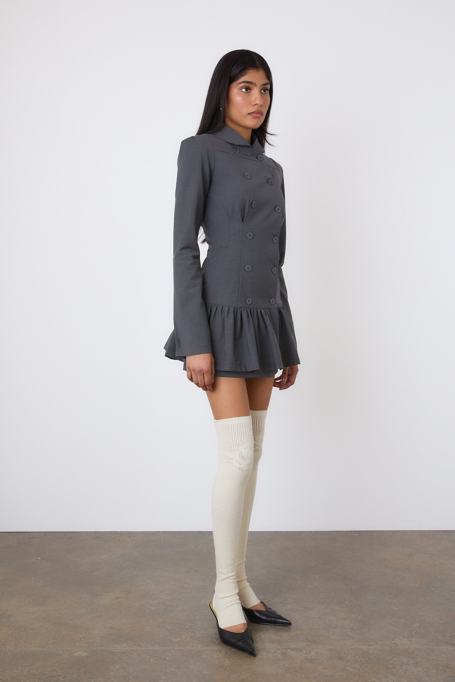 The Romy Dress, Grey Flint