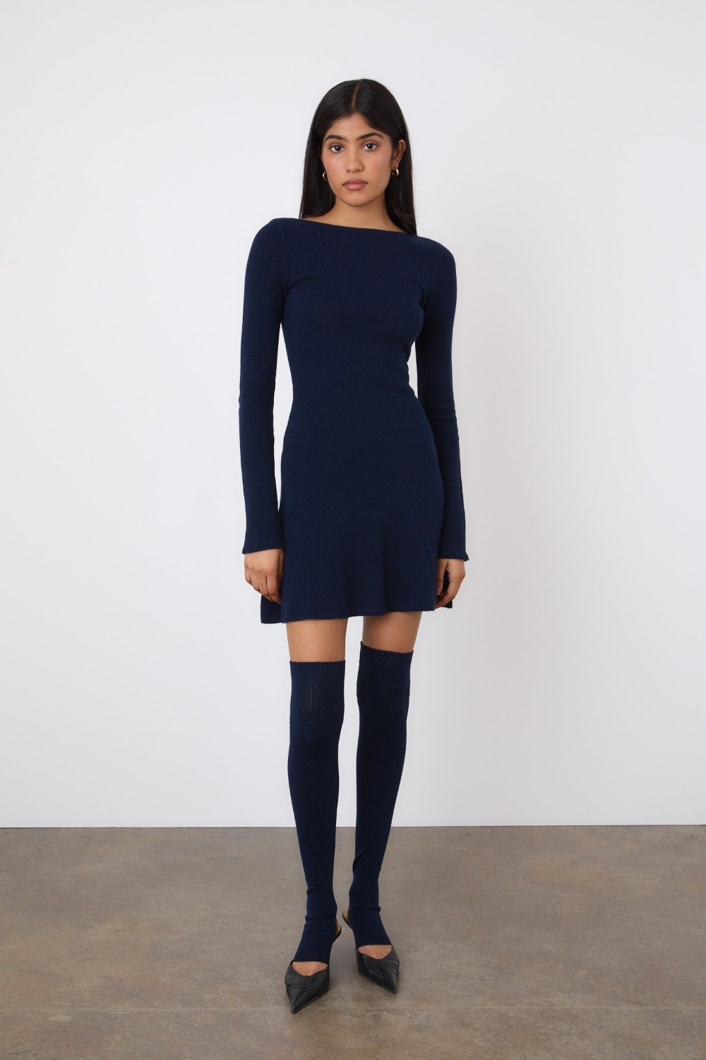 The Claudine Knit Dress, Midnight