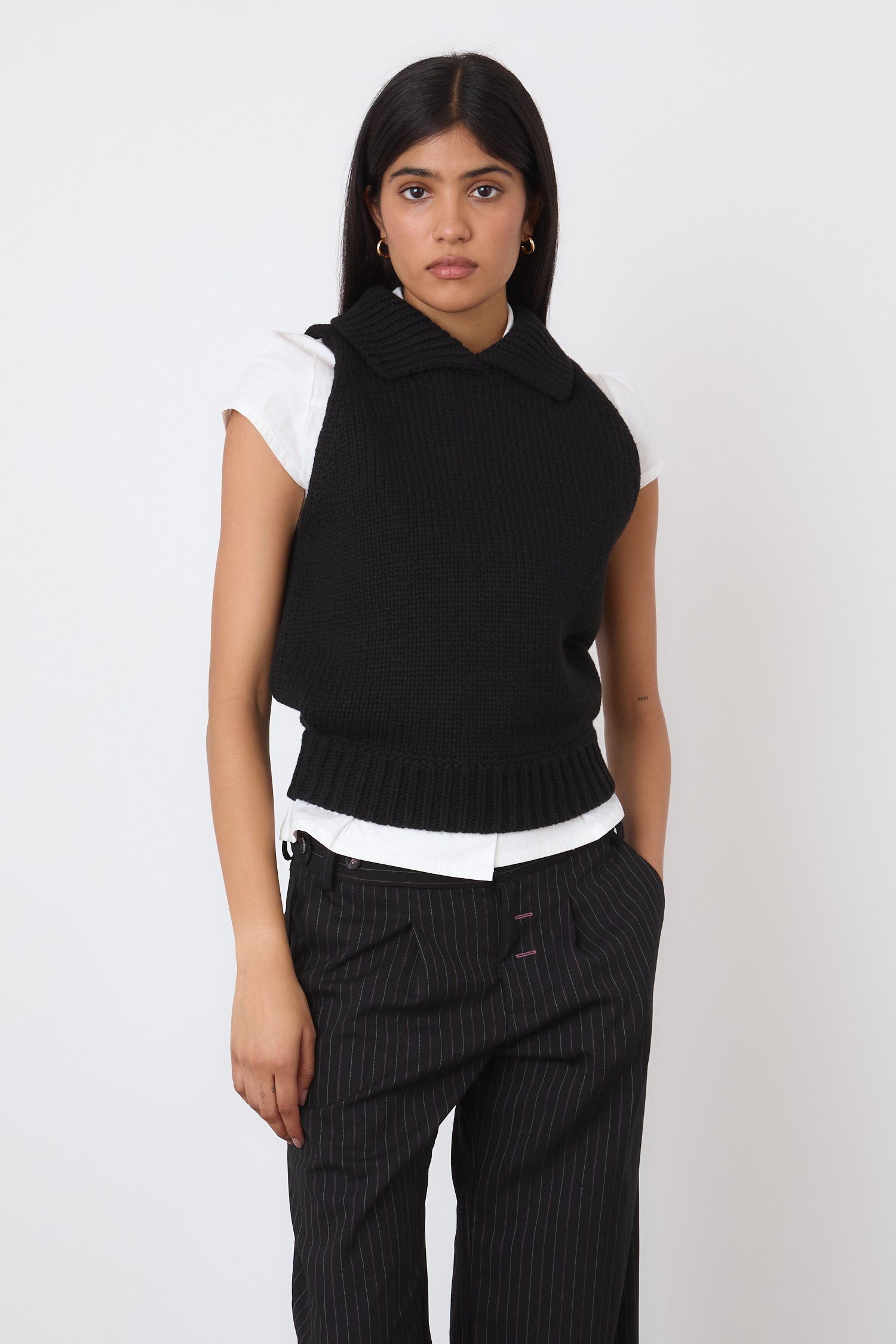 The Annie Knit Vest, Onyx