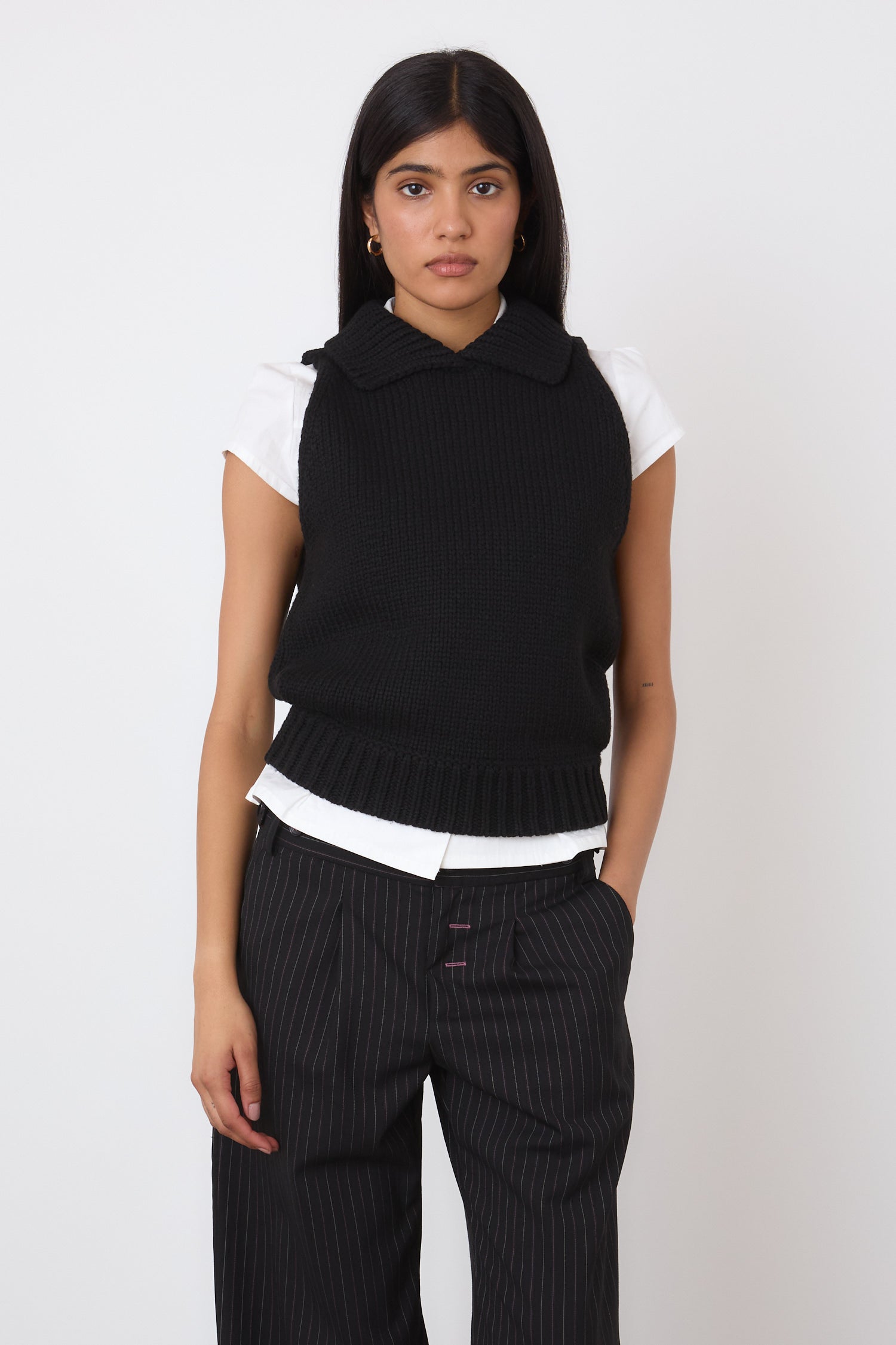 The Annie Knit Vest, Onyx