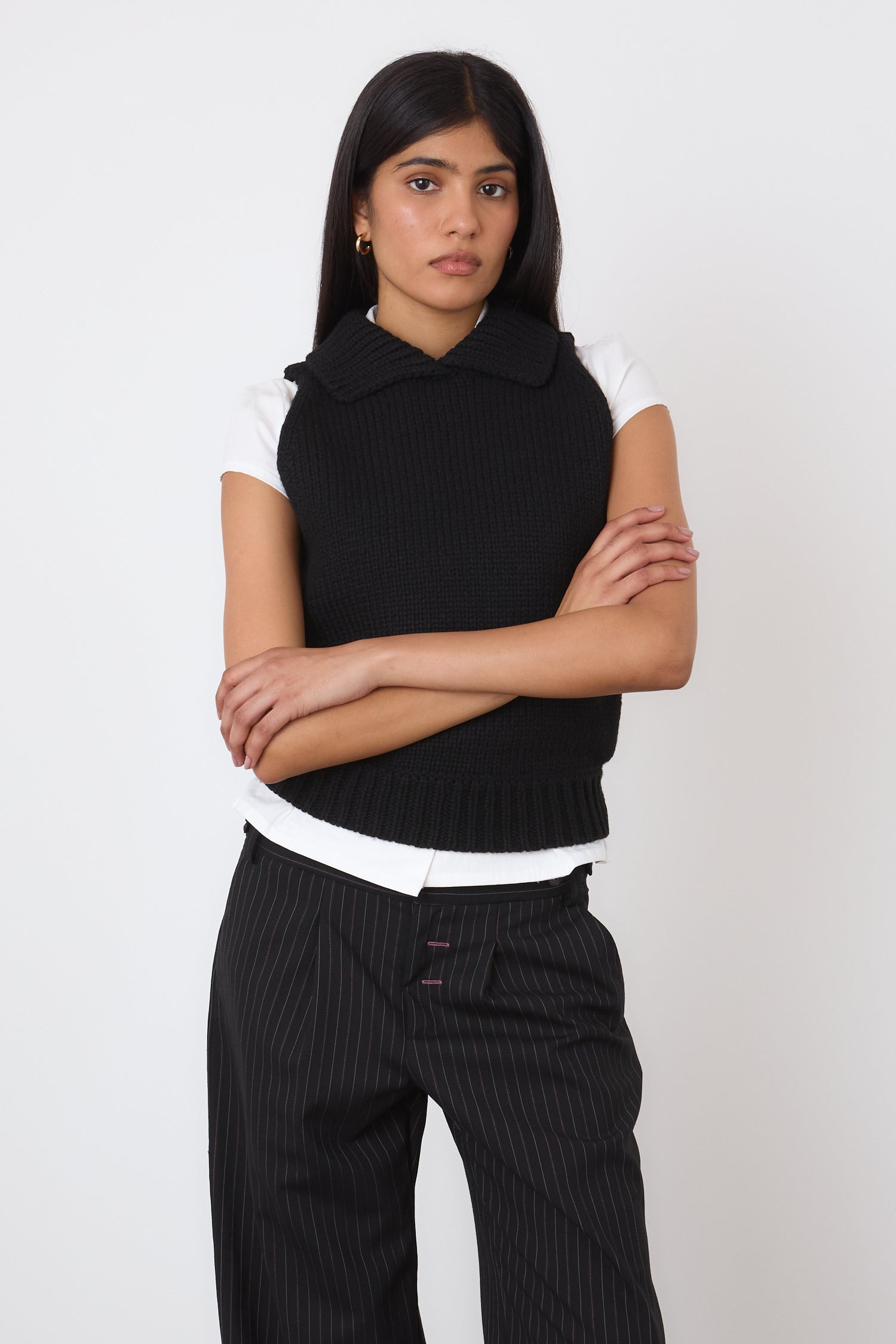 The Annie Knit Vest, Onyx