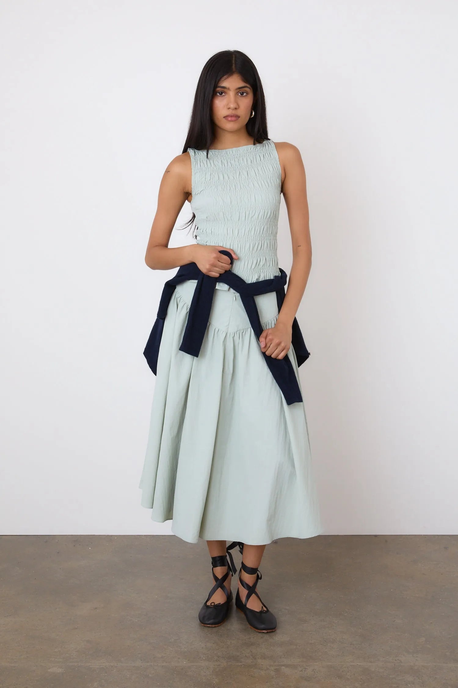 The Deba Midi Skirt, Oyster