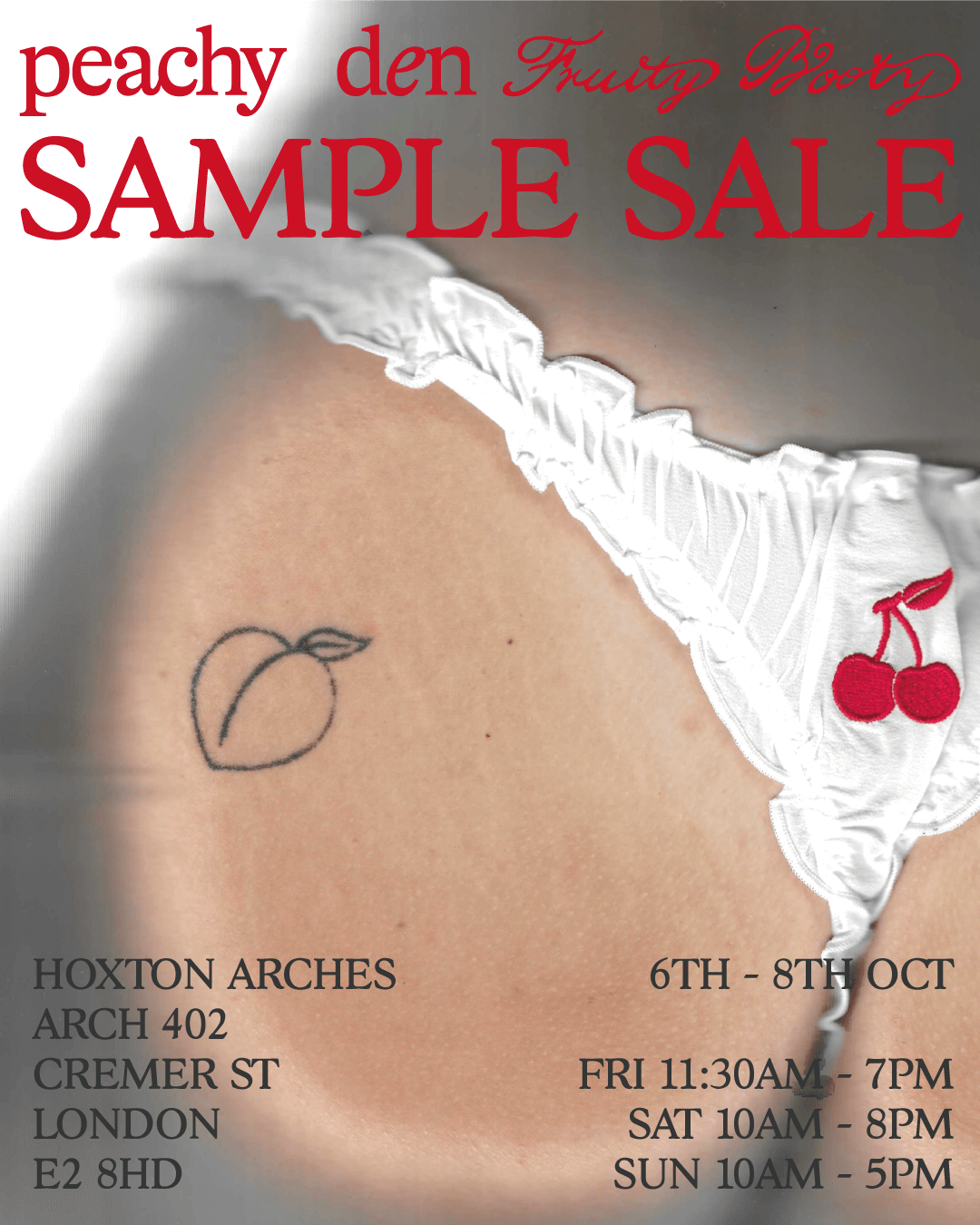 Fruity Booty Underwear Sample Sale - 18th - 21st May 2023