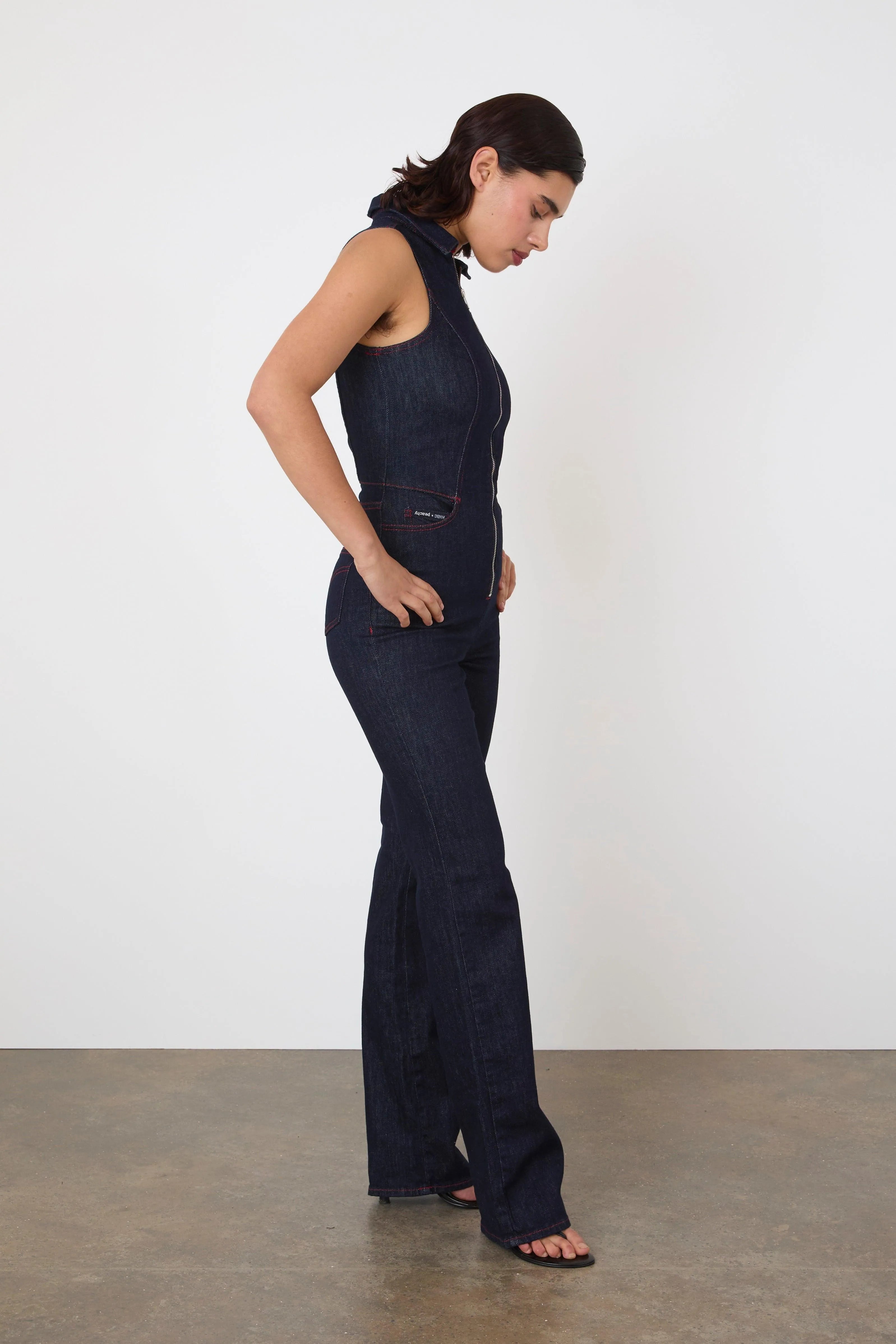 The Barbi Jumpsuit, Indigo - Peachy Den