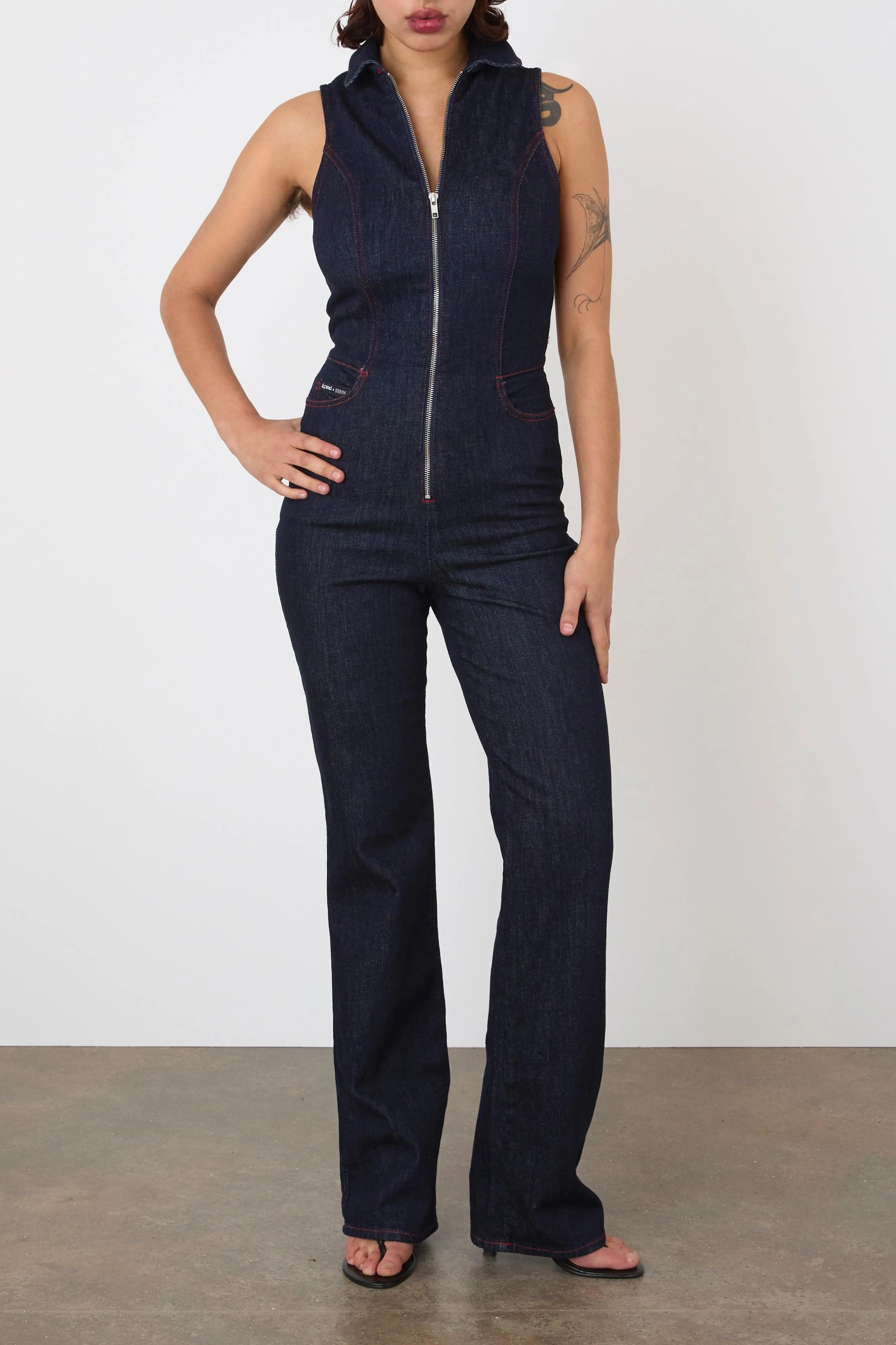 The Barbi Jumpsuit, Indigo - Peachy Den