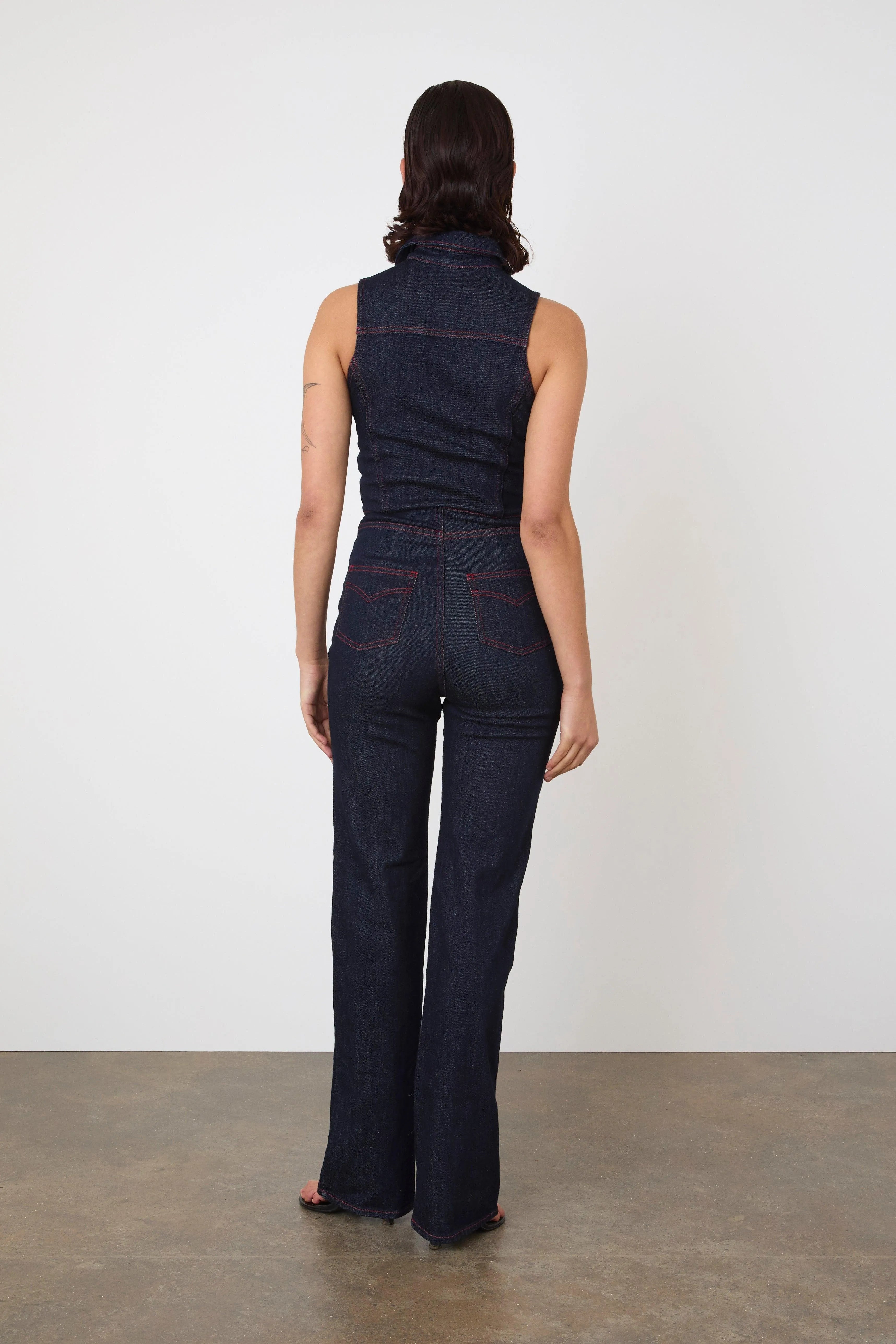 The Barbi Jumpsuit, Indigo - Peachy Den