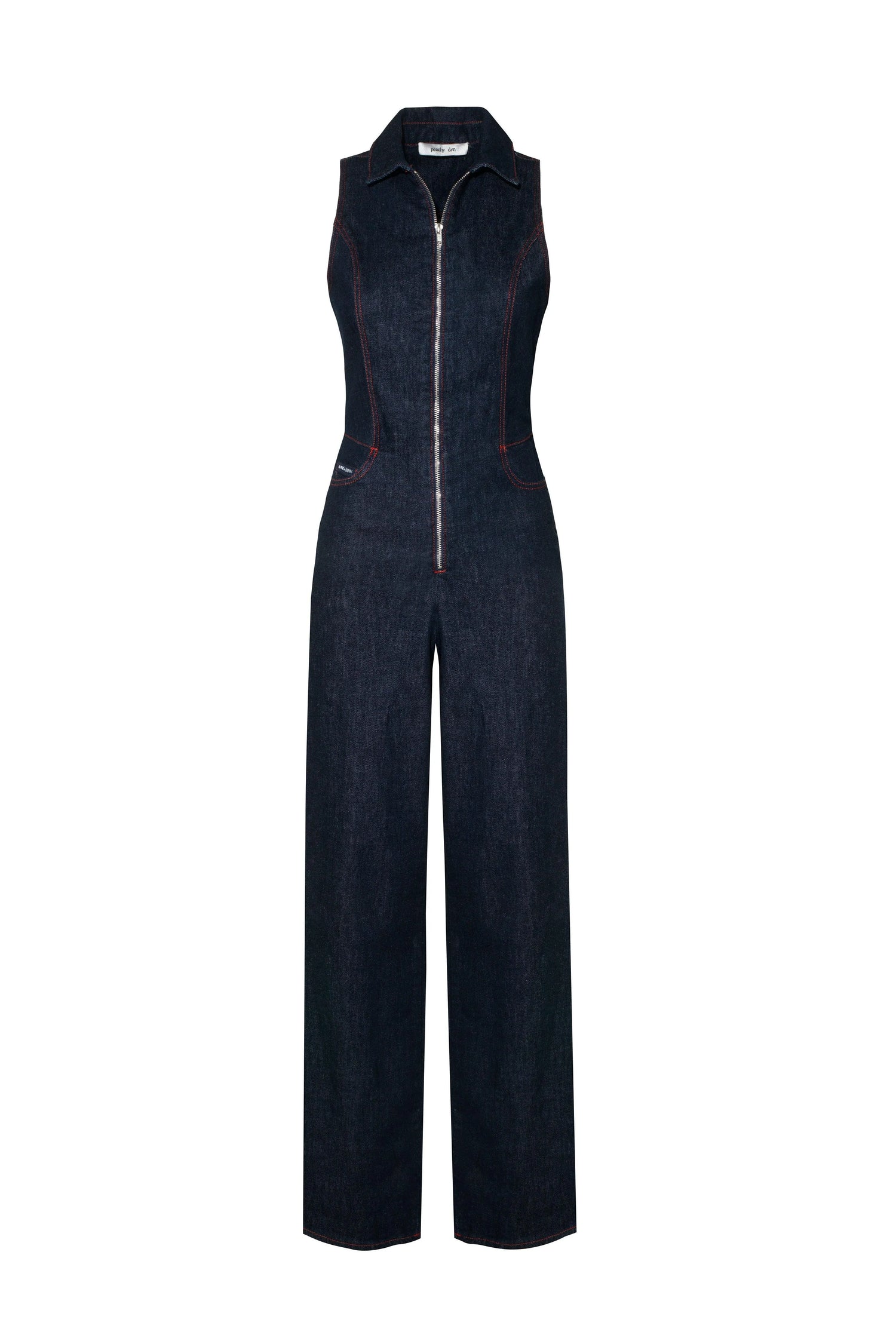 The Barbi Jumpsuit, Indigo - Peachy Den