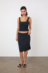 The Deba Slip Skirt, Onyx - Peachy Den