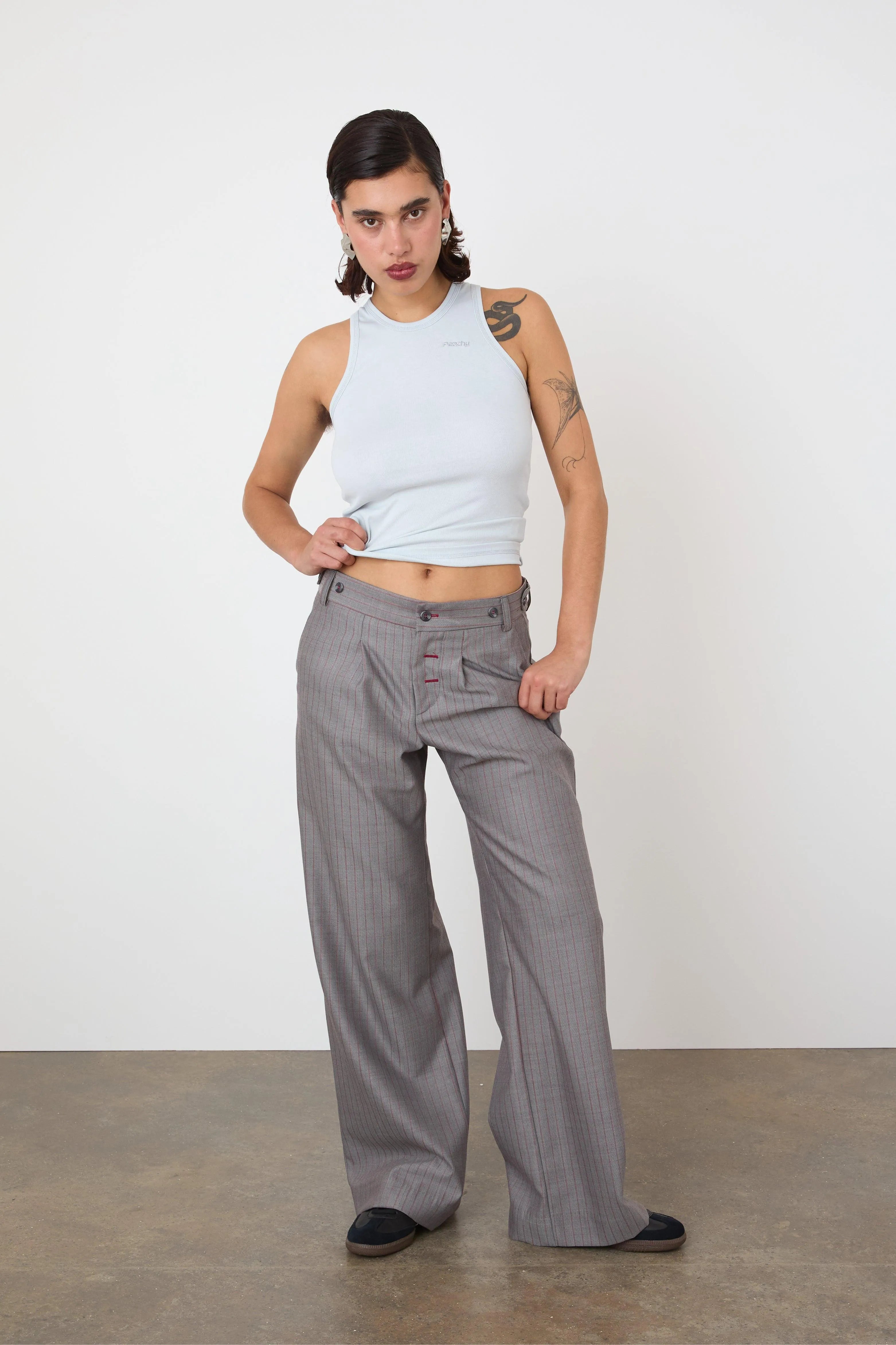 The Lennox Trousers, Granite - Peachy Den