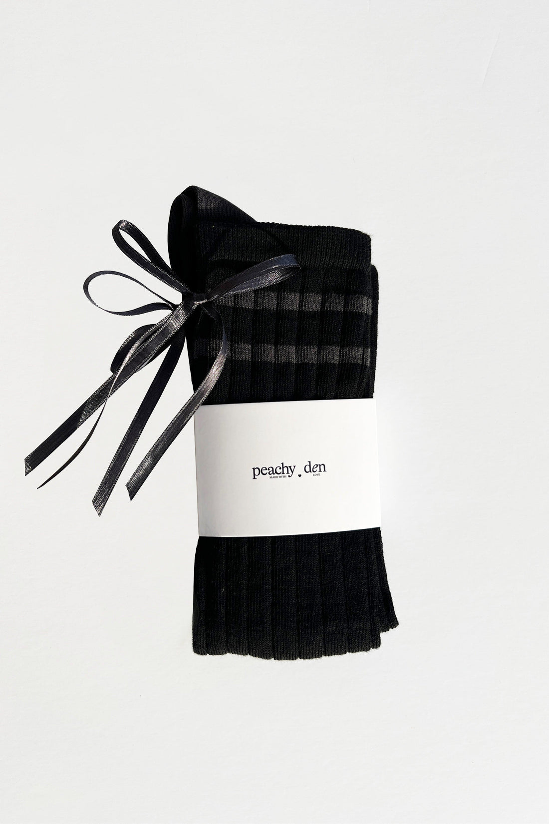 The Pippi Knee High Socks, Black - Peachy Den