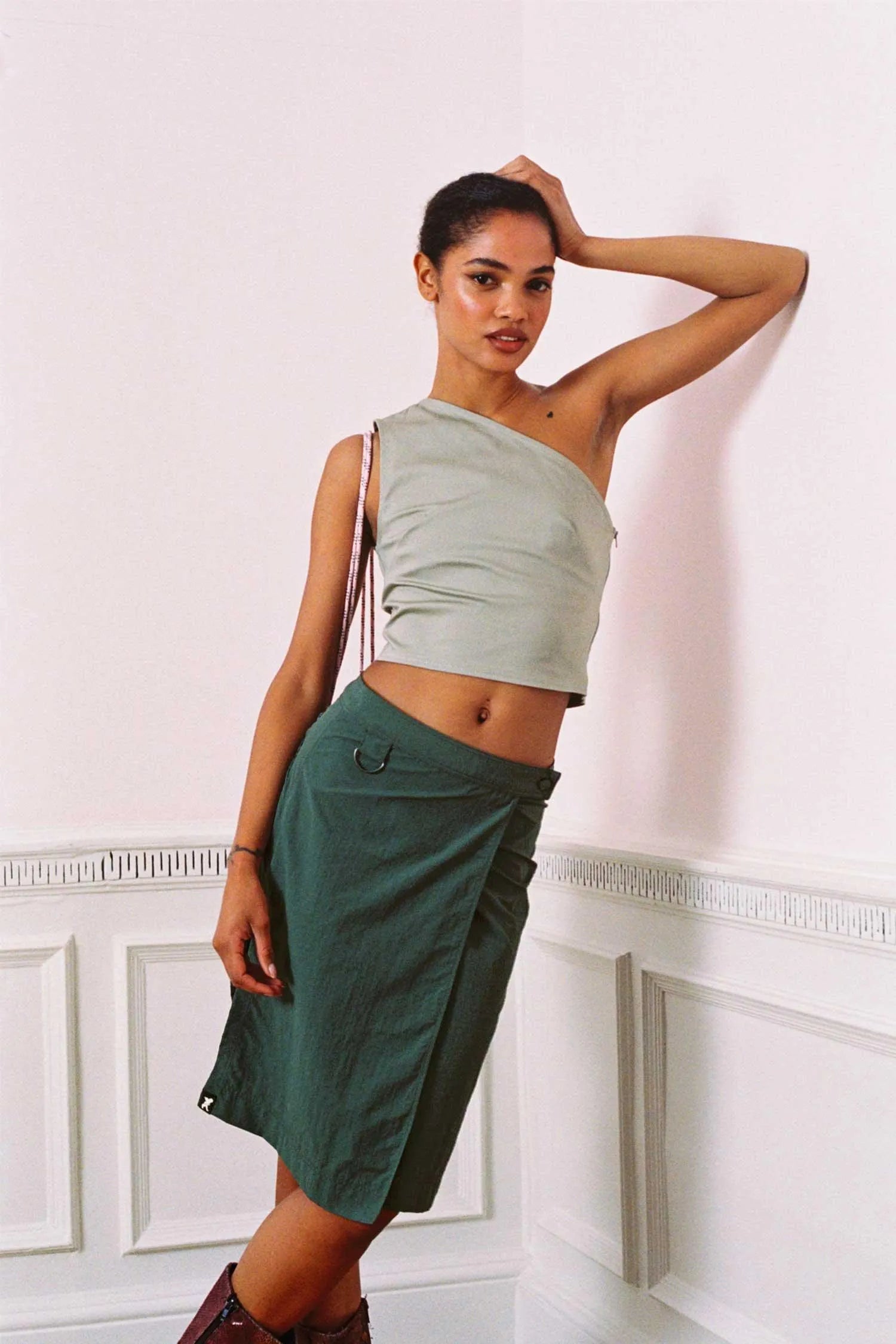 The Mimi Midi, Slate Green - Peachy Den